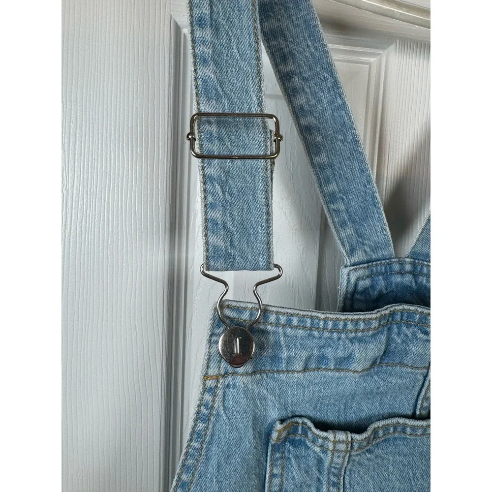 Isabel Maternity  Ingrid & Isabel Shotalls Jean Shorts and Bib Overalls Womens 8 - Picture 4 of 13